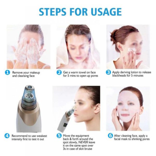 Blackhead Suction Remover Pore Vacuum| Blackhead Pore Cleaning Beauty Tool