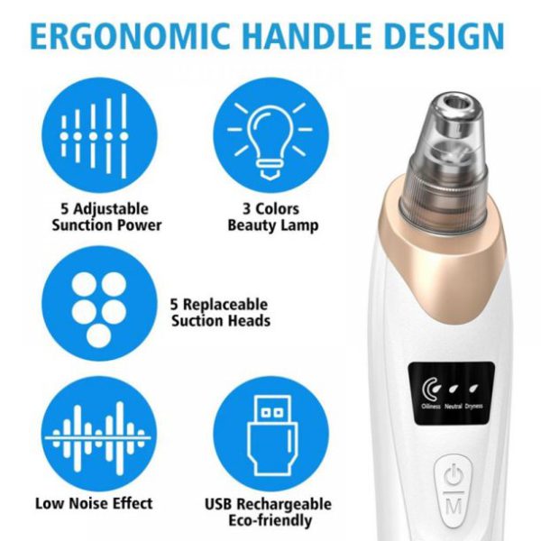 Blackhead Suction Remover Pore Vacuum| Blackhead Pore Cleaning Beauty Tool